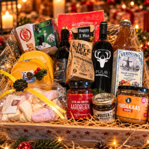 foto van een heerlijk kerstpakket voor het hele gezin