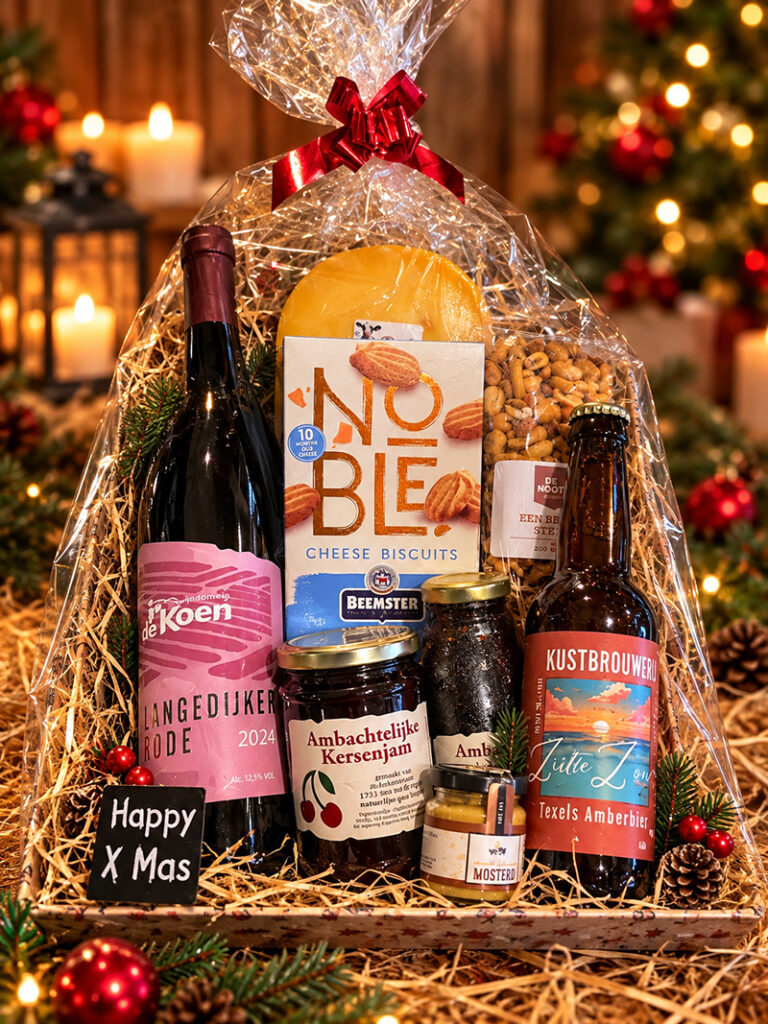 Foto van noord-hollandse lekkernijen als kerstpakket