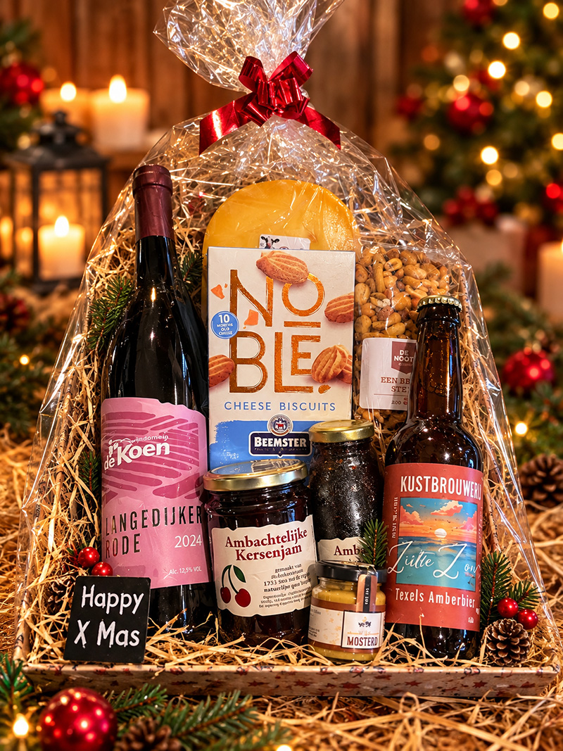 Foto van noord-hollandse lekkernijen als kerstpakket